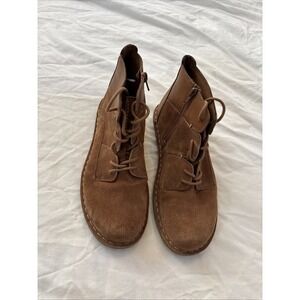 CLARKS COLLECTION Tamitha‎ Brown Suede Leather Lace-Up Boots Womens Size 7